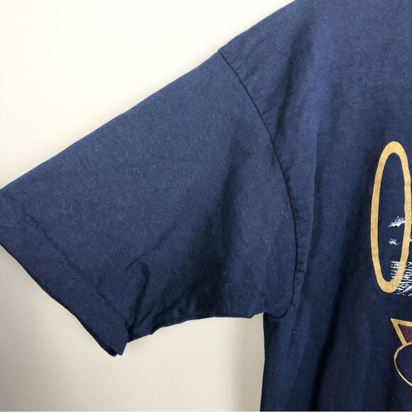 PRAIRIE MOUNTAIN | OUTER BANKS Vintage Single Stitch Navy Blue Tee Unisex Large - Picture 3 of 7
